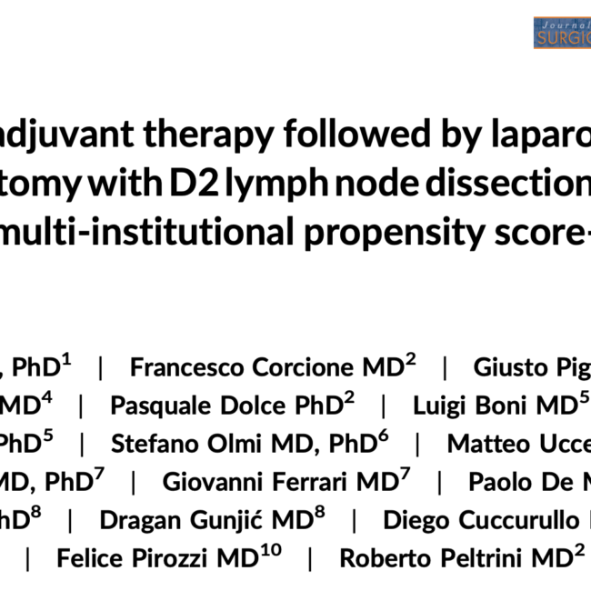 Laparoscopic gastrectomy for cancer