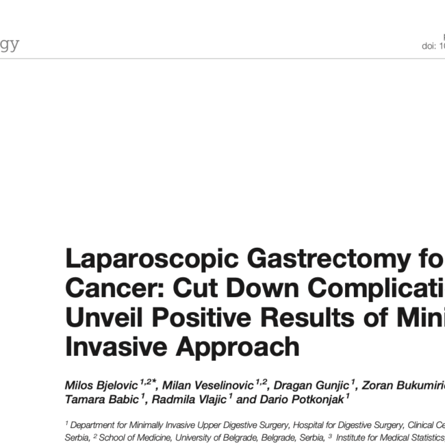 Laparoscopic gastrectomy for cancer