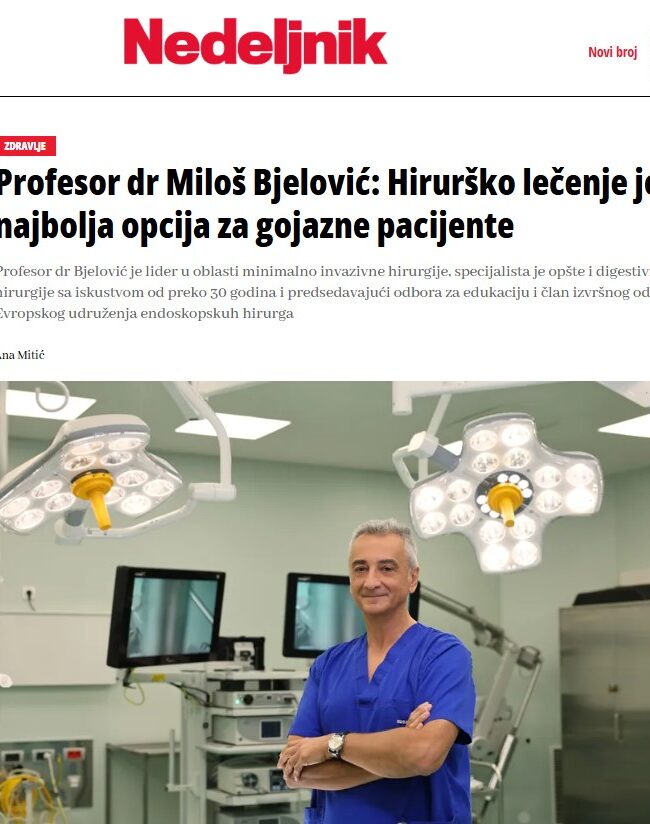 Nedeljnik dr milos bjelovic operacija gojaznosti